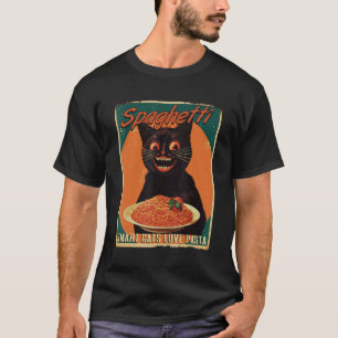 Cat and Pasta Smart Cats Love Spaghetti Women Men T-Shirt