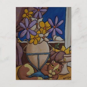 Cat and Pears Postcard