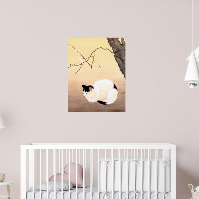 Cat and Plum Blossoms - Hishida Shunso  Poster (Nursery 2)
