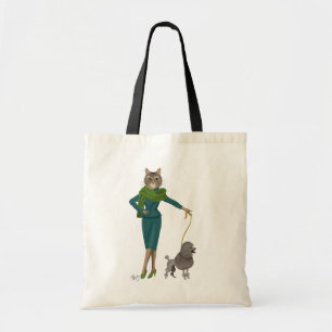 Cat and Poodle Tote Bag