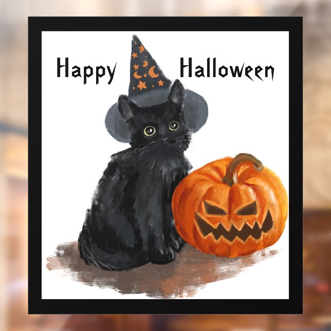  Cat And Pumpkin Window Cling (Sheet 2)