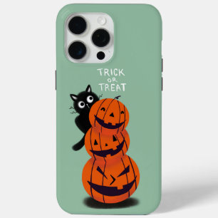 Cat and pumpkins iPhone 15 pro max case