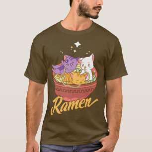 Cat And Ramen Japanese Cat Kawaii Tokyo Anime T-Shirt