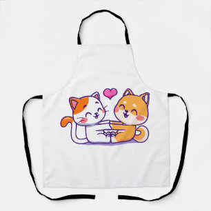 Cat And Shiba Inu Apron