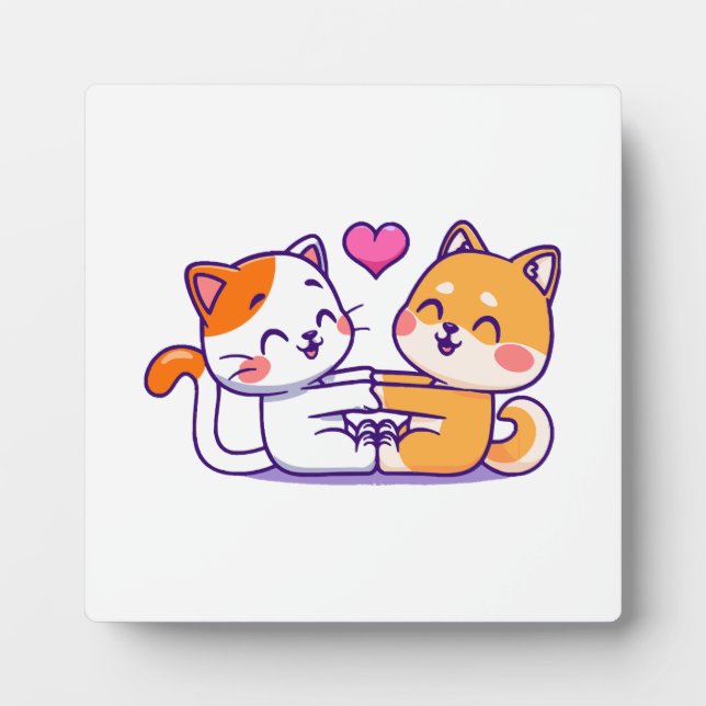 Cat And Shiba Inu Plaque (Front)