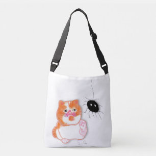 Cat and Spider a All-Over-Print Cross Body Bag