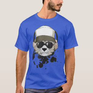 Cat and Splattered Ink DJ Music T-Shirt