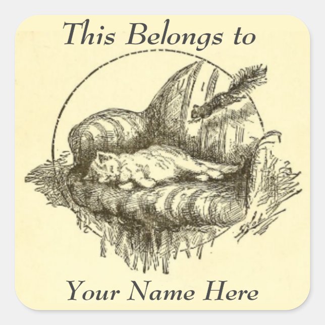 Cat and Squirrel Personal Stickers (Front)