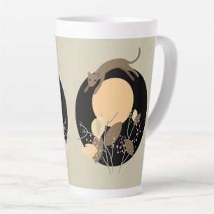 Cat and The Moon 2 Latte Mug