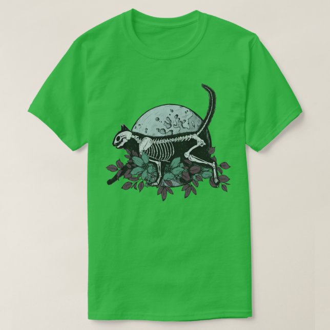 Cat and the moon T-Shirt (Design Front)