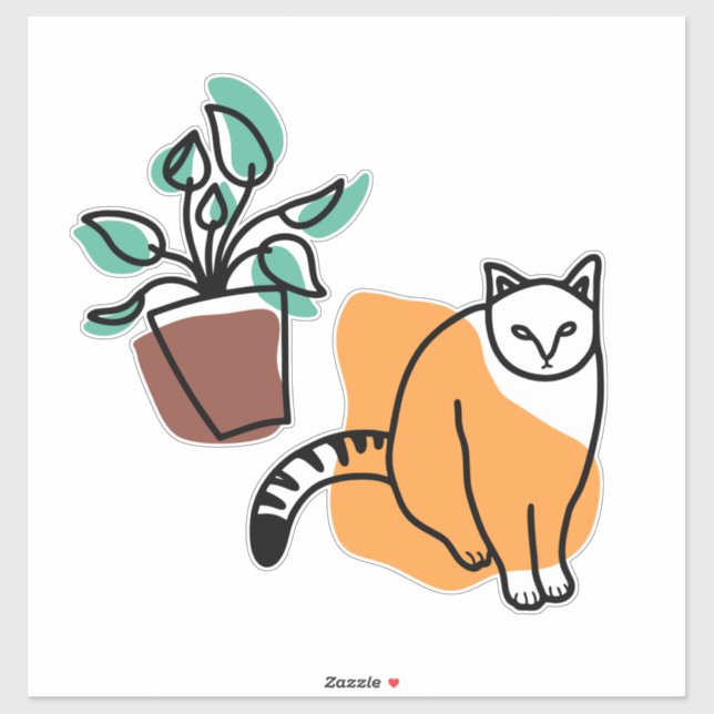 Cat and the plant (Sheet)