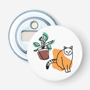 Cat and the plant bottle opener