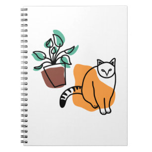 Cat and the plant notebook