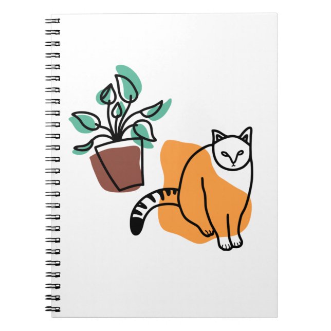Cat and the plant notebook (Front)