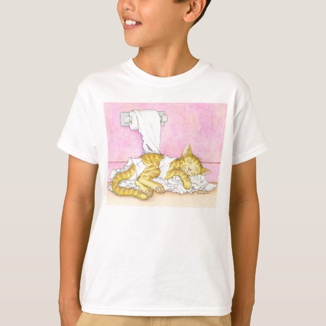 CAT and toilet tissue T-Shirt (Front)