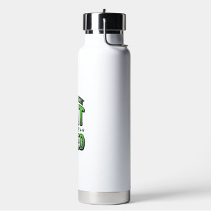 Cat And Weed Vintage Engraving T-Shirt Design_1 Water Bottle