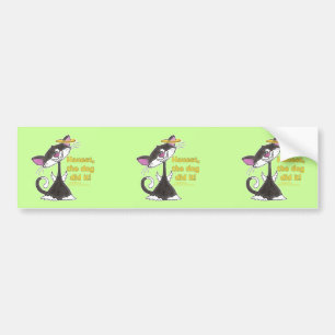 Cat Angel Bumper Sticker