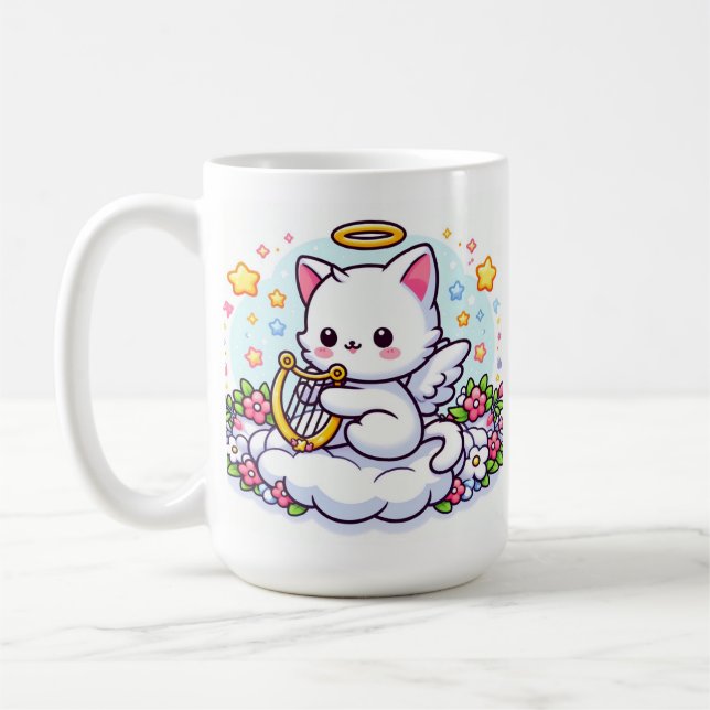 Cat Angel Coffee Mug (Left)