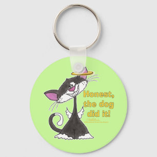 Cat Angel Key Ring