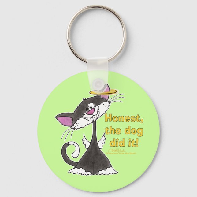 Cat Angel Key Ring (Front)