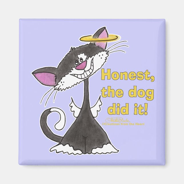 Cat Angel Magnet (Front)