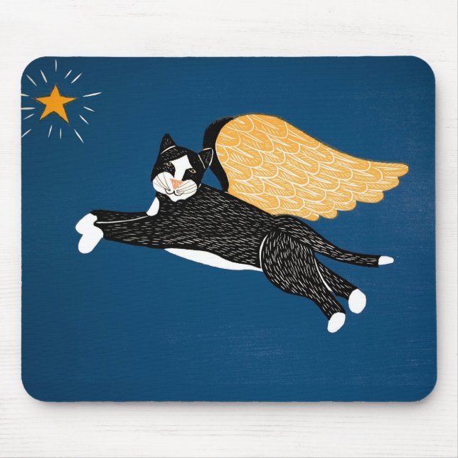 Cat Angel Mousepad - Stephen Huneck (Front)