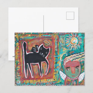 Cat Angel Postcard