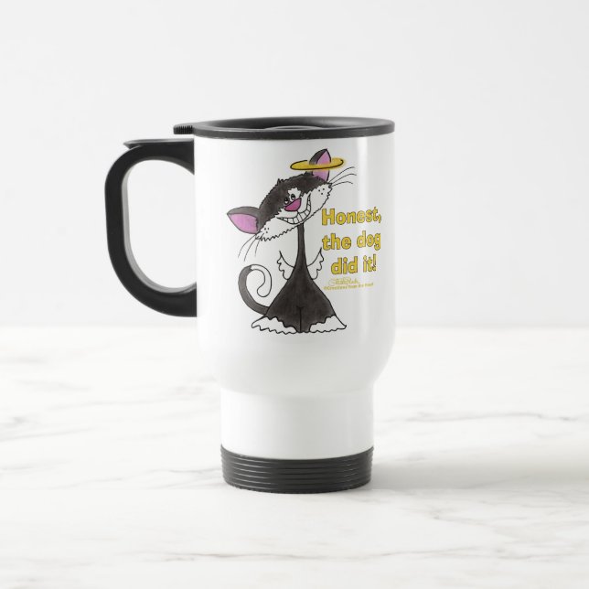 Cat Angel Travel Mug (Left)