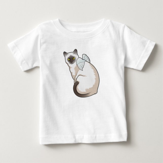 Cat Angel wings Baby T-Shirt (Front)