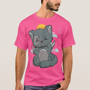 Cat Angelcore Kitten Chibi Anime Neko Pastel Goth  T-Shirt
