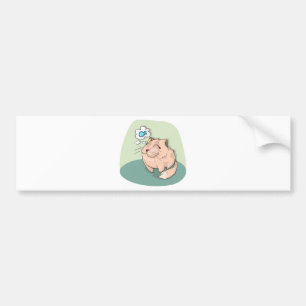 Cat animal fish thinking cute pet bumper sticker