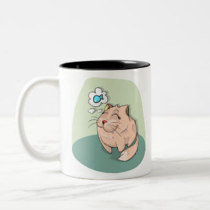 Cat Animal Fish Thinking Cute Pet Funny Fur Two-Tone Coffee Mug