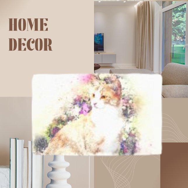 Cat Animal Floral  Art Abstract Canvas Print (Creator Uploaded)