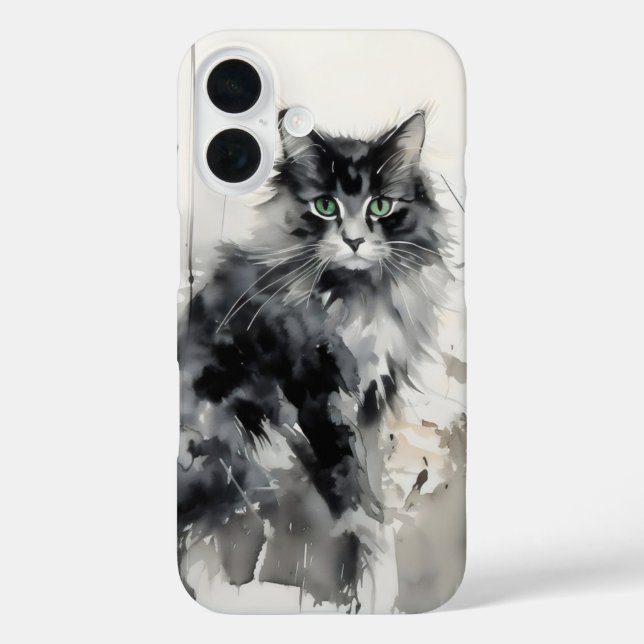 Cat Animal Ink Painting Case-Mate iPhone Case (Back)