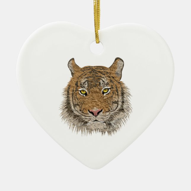 Cat/ Animal/ Leopard/ Cougar Cub/ Tigress/ Lion Ceramic Tree Decoration (Front)
