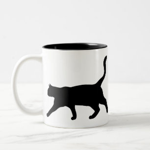 Cat Animal The Silhouette Domestic Cat Kitten Two-Tone Coffee Mug