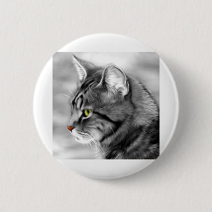Cat Animals Pet Portrait Fur Sweetie Whiskers 6 Cm Round Badge