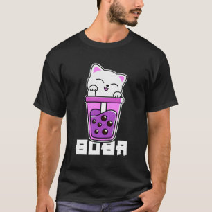 Cat Anime Bubble Tea Boba Neko Kawaii N T-Shirt