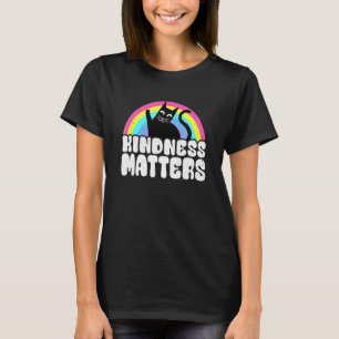 Cat Anti Bullying Rainbow Kindness Matters Sped Te T-Shirt