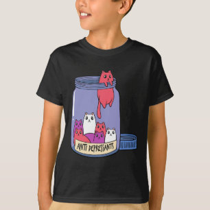 Cat Antidepressant Mental Health Kitten Doctor Pet T-Shirt