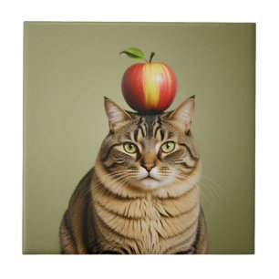 Cat Apple Tile