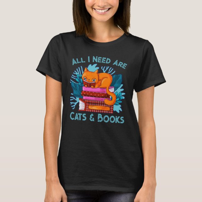 Cat Approved Books T-Shirt (Front)