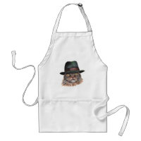 Cat Apron Funny Cat wearing Hat Art Apron for Him