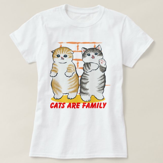 Cat are family  T-Shirt (Design Front)
