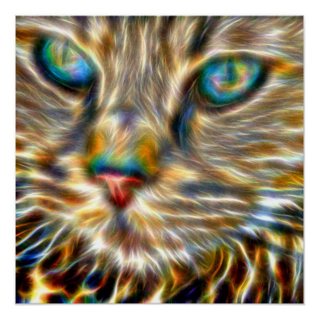 Cat Art 20" x 20", Poster Paper (Semi-Gloss) (Front)