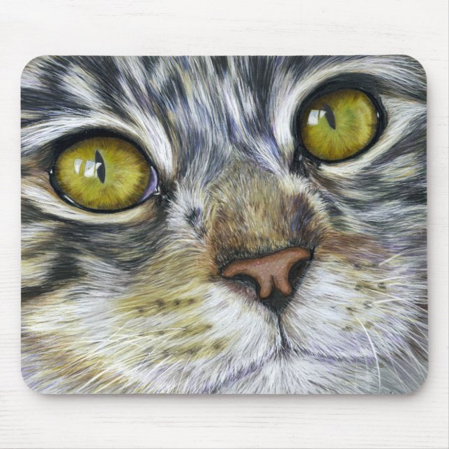 Cat Art - Blink Mouse Mat (Front)