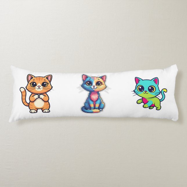 cat art body cushion (Front)
