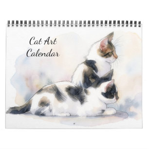 Cat Art Calendar for Cat Lovers