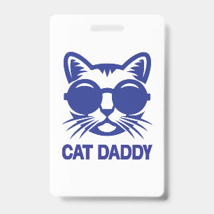 Cat Art Cat Daddy ID Badge