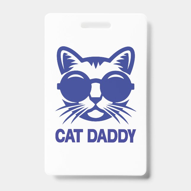 Cat Art Cat Daddy ID Badge (Front)